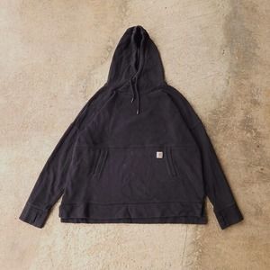 Women's Carhartt Newberry Pullover Hoodie Relaxed Fit XL Faded Black 103591